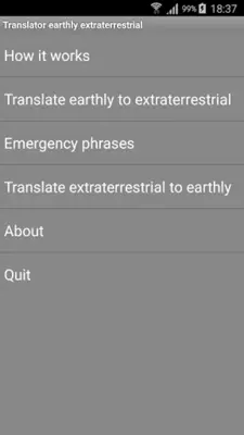 Translator Extraterrestrial android App screenshot 0